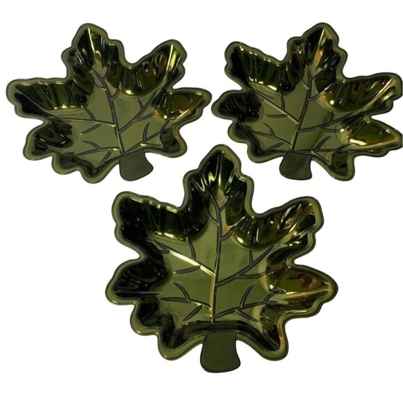 Autumn Leaf Snack Bowls Set of 6 Stackable Serving Bowls 8" Salsa Dish Nut Fall - Picture 7 of 11